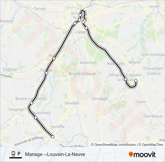 P Train Line Map