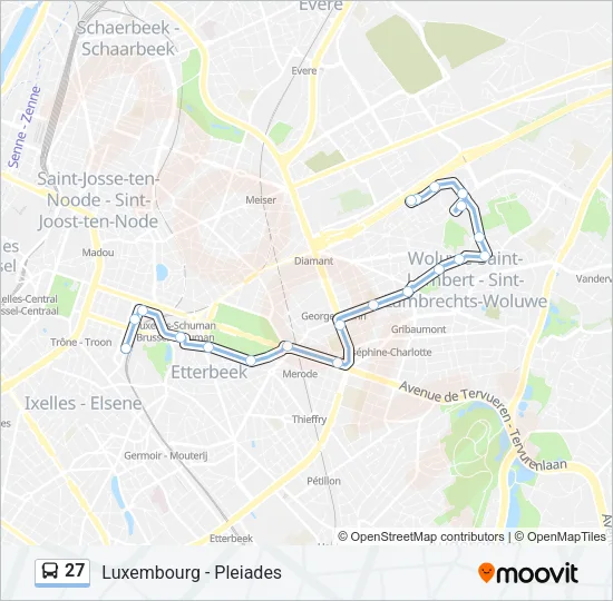 27 Bus Line Map