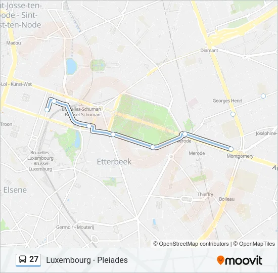27 Bus Line Map