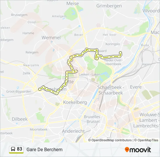 83 Bus Line Map