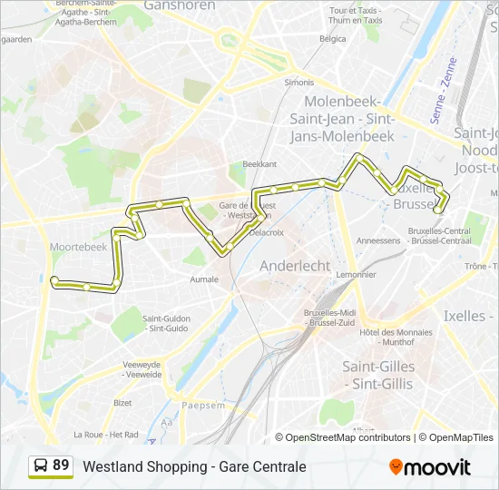 89 Bus Line Map