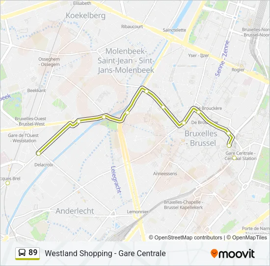 89 Bus Line Map