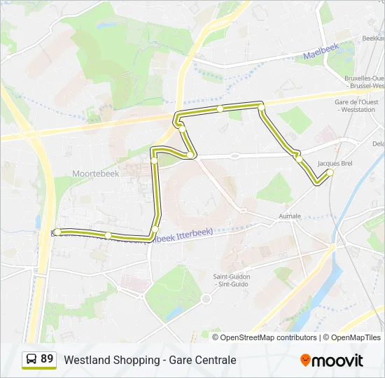 89 Bus Line Map