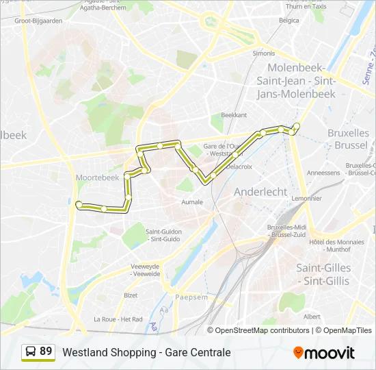 89 Bus Line Map