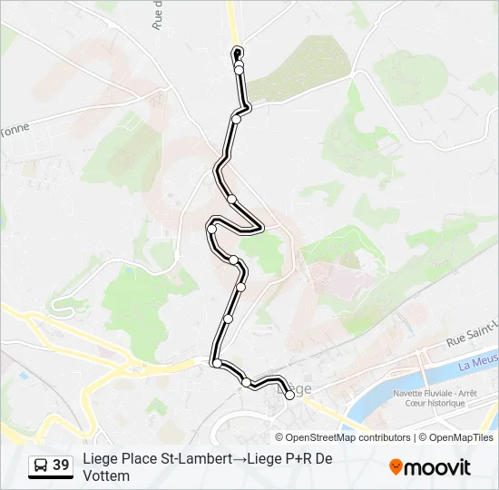 39 Bus Line Map