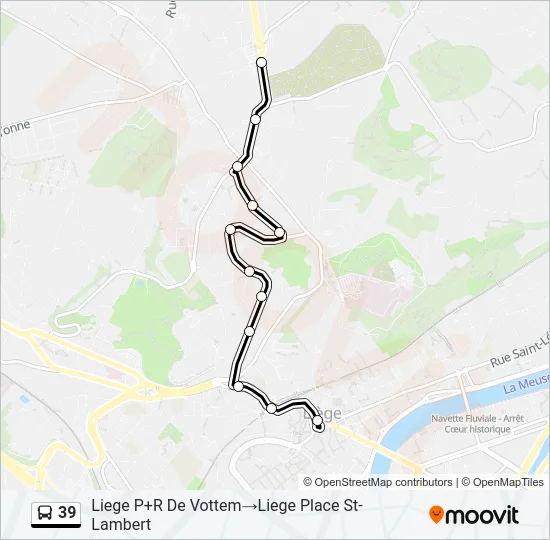 39 Bus Line Map