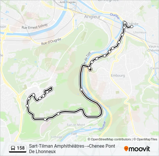 158 Bus Line Map