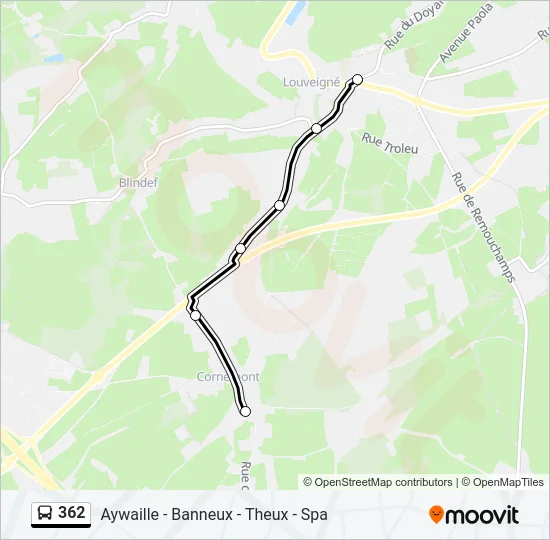 362 Bus Line Map