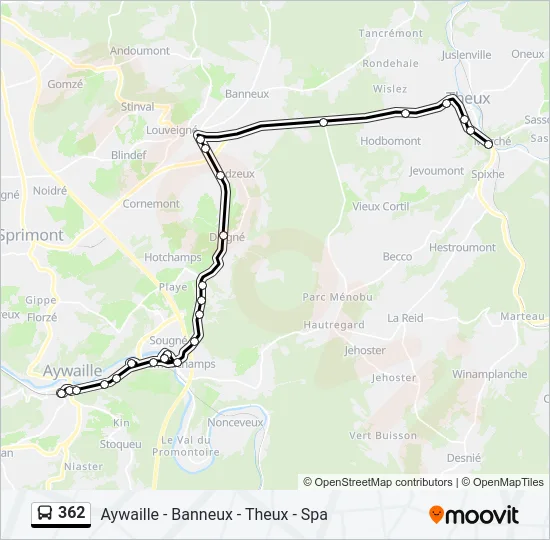 362 Bus Line Map