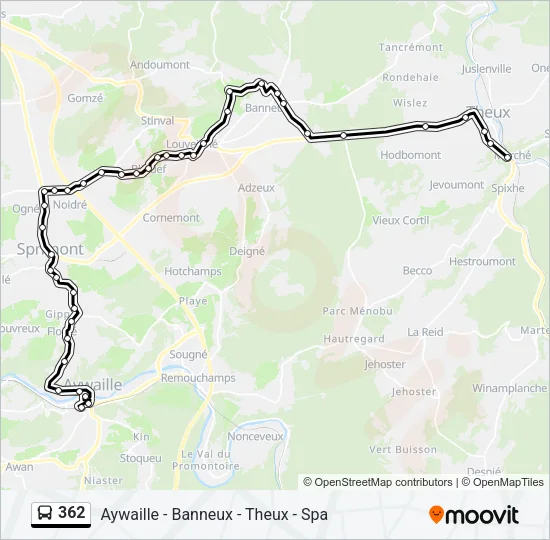 362 Bus Line Map