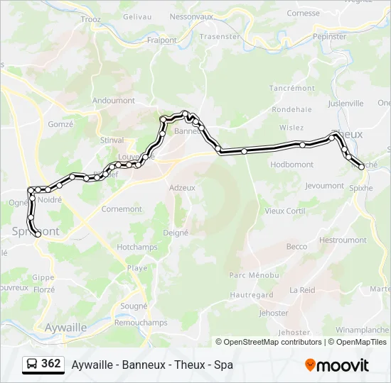 362 Bus Line Map