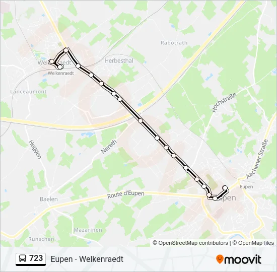 723 Bus Line Map