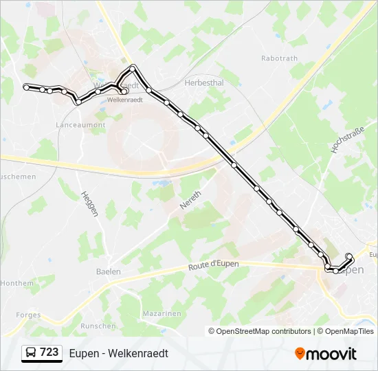 723 Bus Line Map