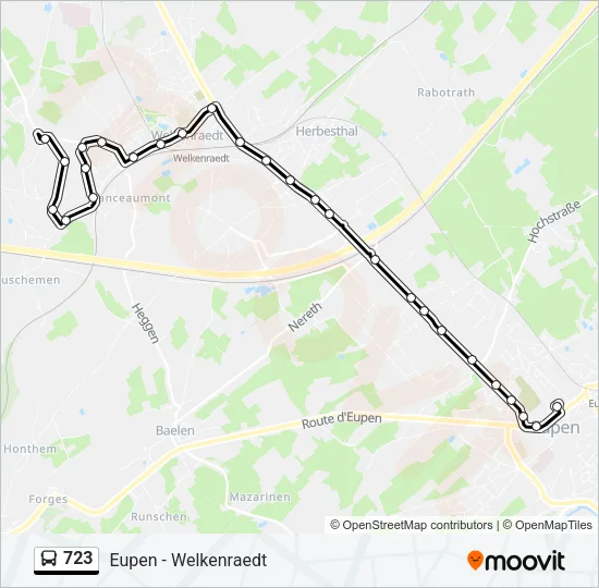 723 Bus Line Map
