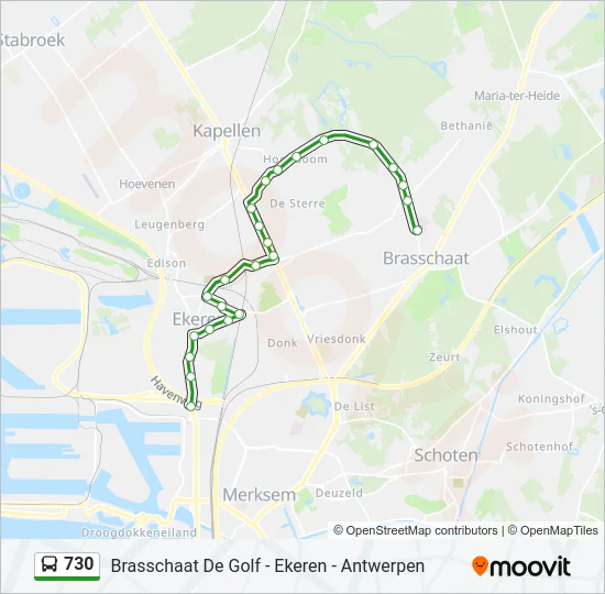 730 Bus Line Map