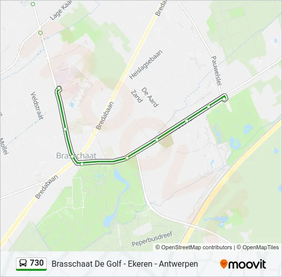 730 Bus Line Map