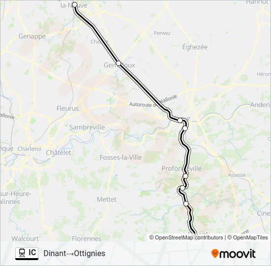 IC Trein Line Map