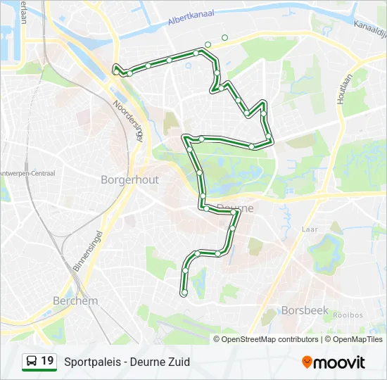 19 Bus Line Map