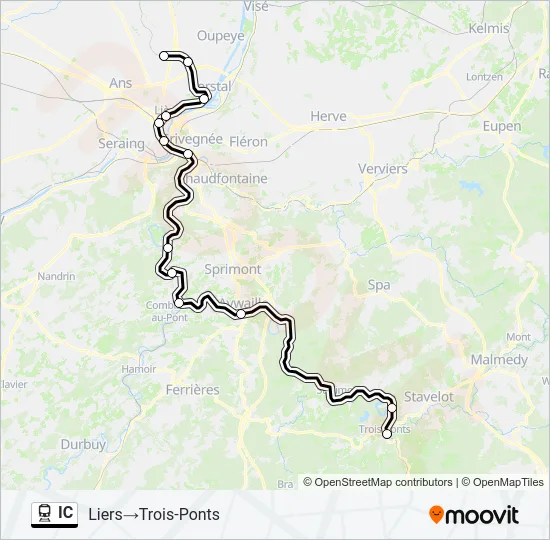 IC Train Line Map