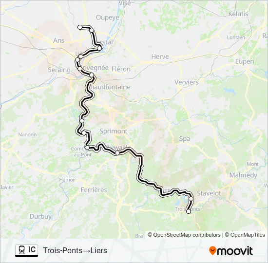 IC Train Line Map