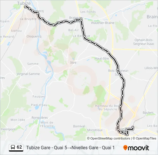 62 Bus Line Map