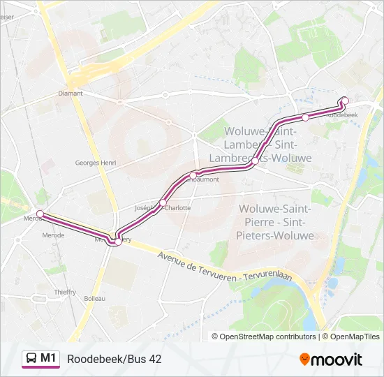 M1 Bus Line Map
