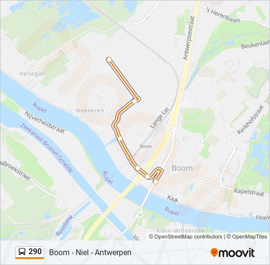 290 bus Line Map