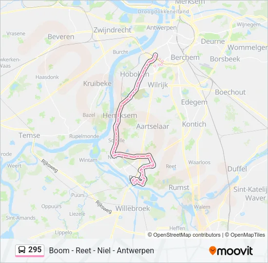 295 Bus Line Map