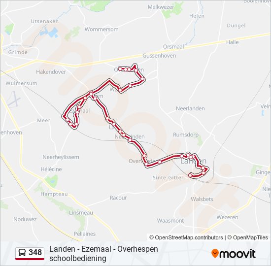 348 bus Line Map