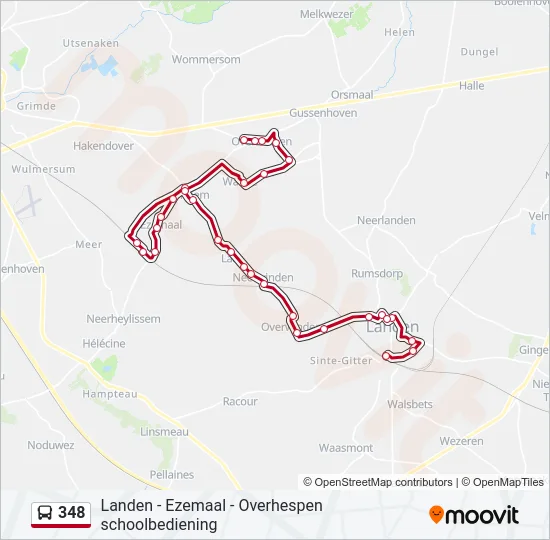 348 Bus Line Map