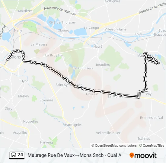 24 Bus Line Map