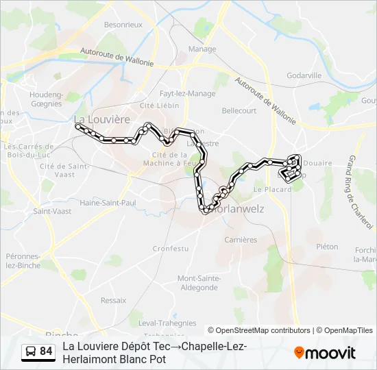 84 Bus Line Map