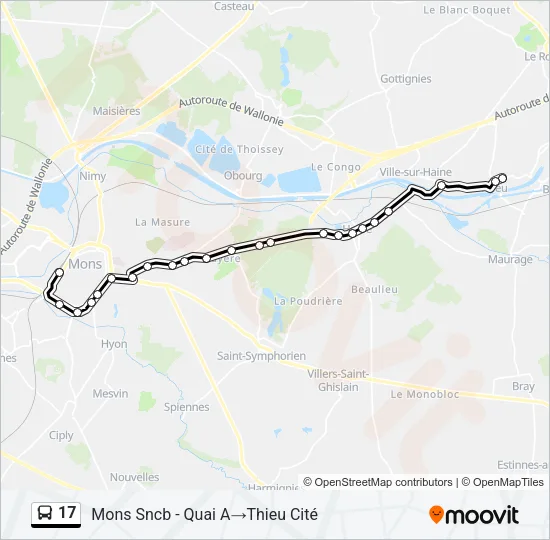 17 Bus Line Map