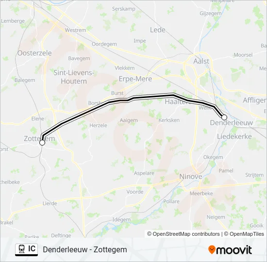 IC Train Line Map