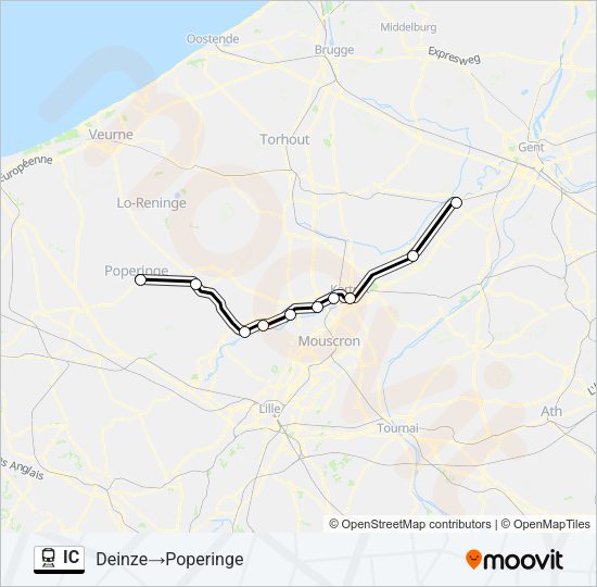 IC Train Line Map