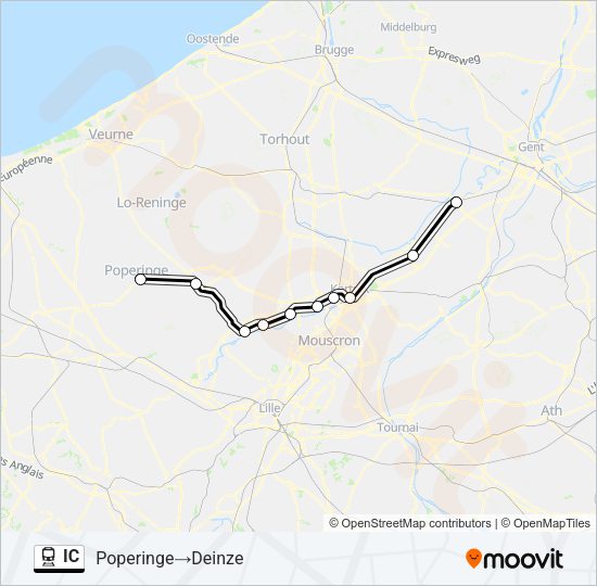 IC Train Line Map
