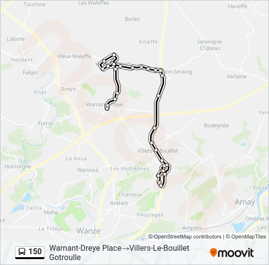 150 Bus Line Map