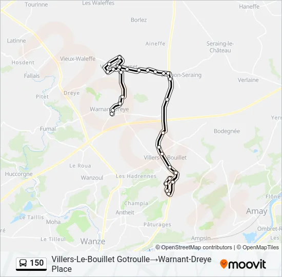 150 Bus Line Map
