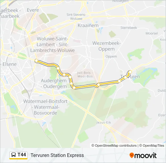 T44 Bus Line Map