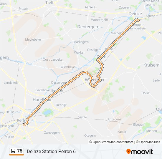 75 bus Line Map