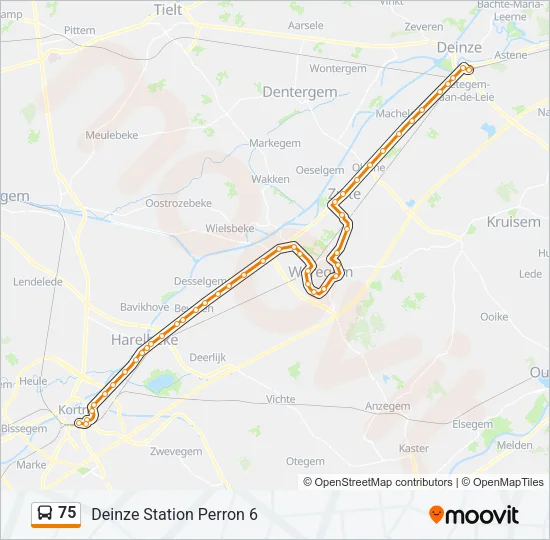 75 Bus Line Map