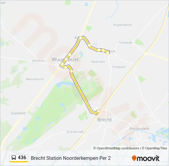 436 Bus Line Map