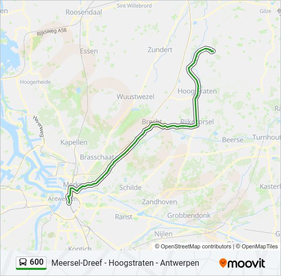 600 bus Line Map