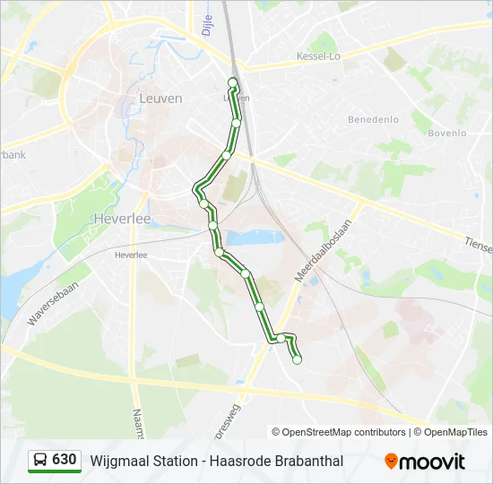 630 Bus Line Map