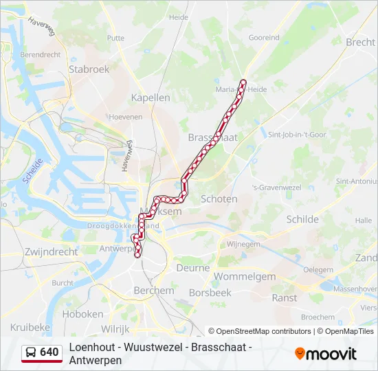 640 Bus Line Map