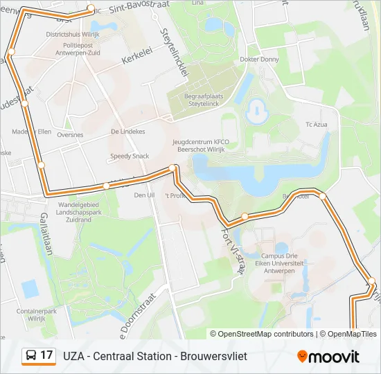 17 Bus Line Map