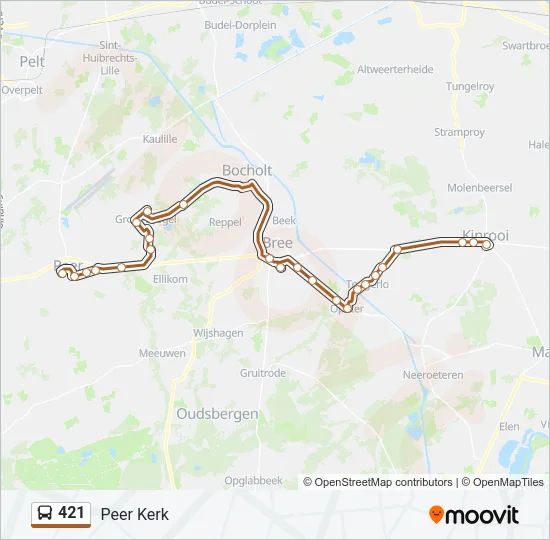 421 Bus Line Map
