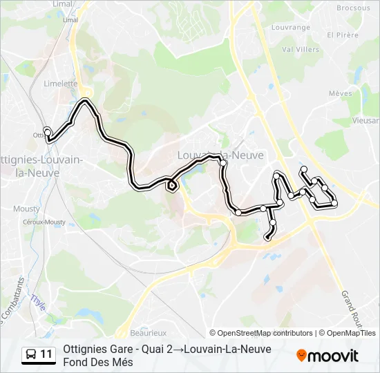 11 Bus Line Map