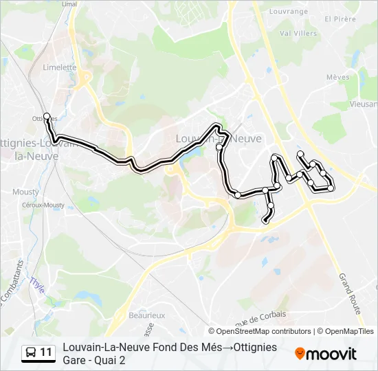 11 Bus Line Map