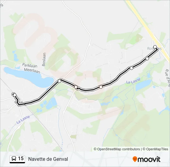 15 Bus Line Map